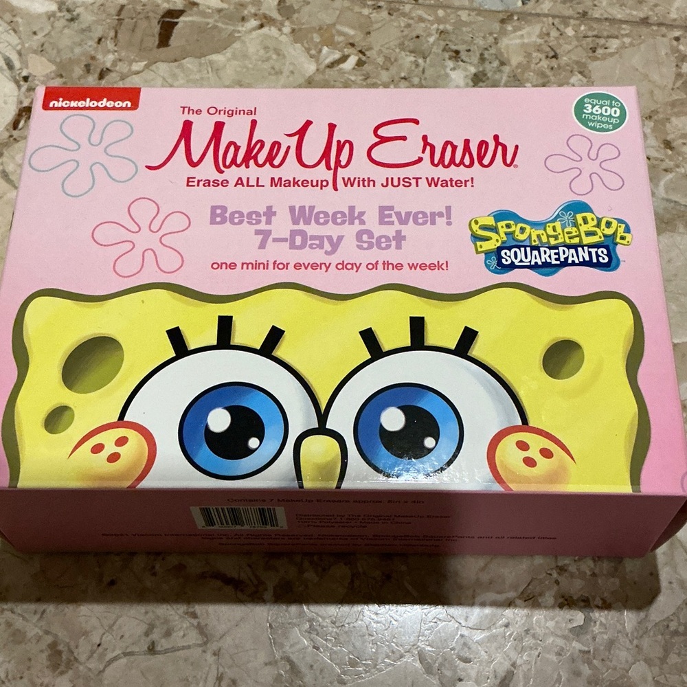 SpongeBob make up eraser minis set, limited edition characters 7 day
